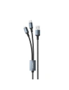 Kabel Dudao 2w1 USB-A - USB-C / Lightning 6A černý (TGL2)