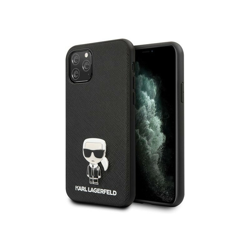 Karl Lagerfeld Distributor - 3700740472187 - KLD173BLK - Karl Lagerfeld KLHCN65IKFBMBK iPhone 11 Pro Max hardcase black Saffiano Ikonik - B2B homescreen