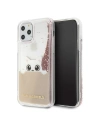 Karl Lagerfeld KLHCN65PABGNU iPhone 11 Pro Max różowo-złoty/pink gold hard case PEEK A BOO Liquid Glitter