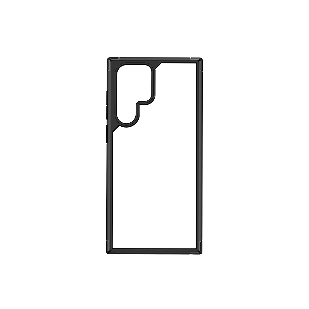 Wholesale [OUTLET] Crong Hybrid Clear Cover Samsung Galaxy S22 Ultra (black) - OT-640 - {ean13} - Hurt