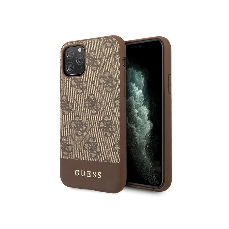 Hurtownia Guess - 3700740469750 - GUE256BR - Etui Guess GUHCN65G4GLBR Apple iPhone 11 Pro Max brązowy/brown hard case 4G Stripe Collection - B2B homescreen