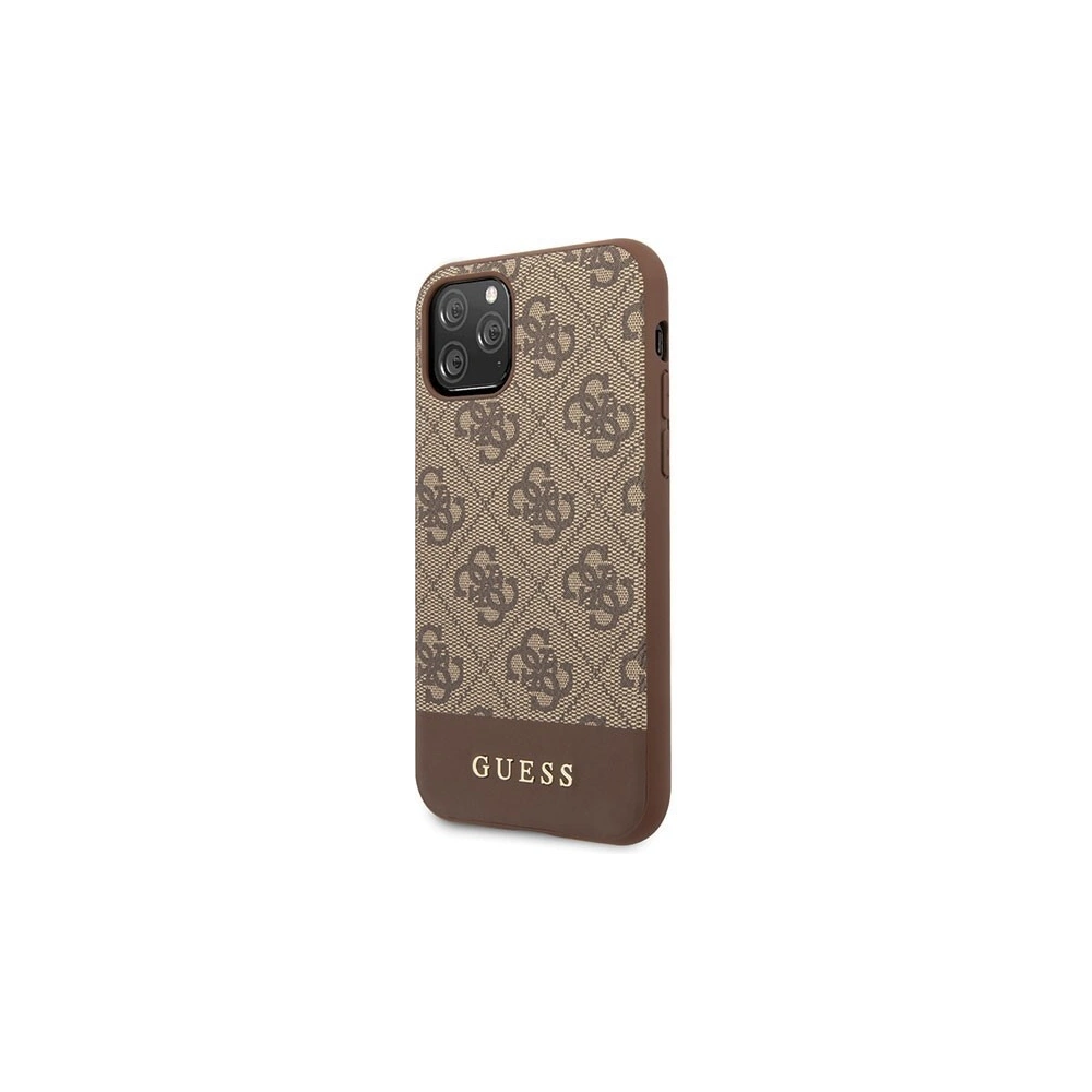 Hurtownia GSM - Etui Guess GUHCN65G4GLBR Apple iPhone 11 Pro Max braun/brown hard case 4G Stripe Collection - GUE256BR - {ean13} - Hurt