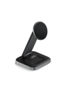 Satechi 2-in-1 Foldable Charging Stand Qi2 wireless charger for two devices space gray