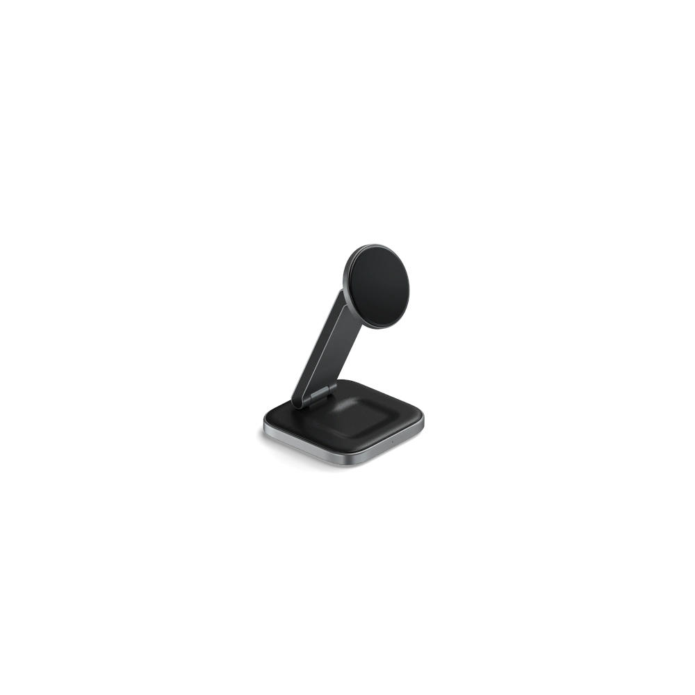 Wholesale Satechi 2-in-1 Foldable Charging Stand Qi2 wireless charger for two devices space gray - STH135 - {ean13} - Hurt