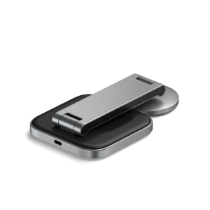 Wholesale Satechi 2-in-1 Foldable Charging Stand Qi2 wireless charger for two devices space gray - STH135 - {ean13} - Hurt