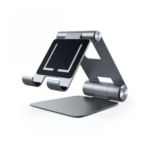 Satechi Distributor - 879961002145 - STH136 - Satechi R1 Aluminum Hinge Holder Foldable Stand Apple MacBook / iPad silver - B2B homescreen