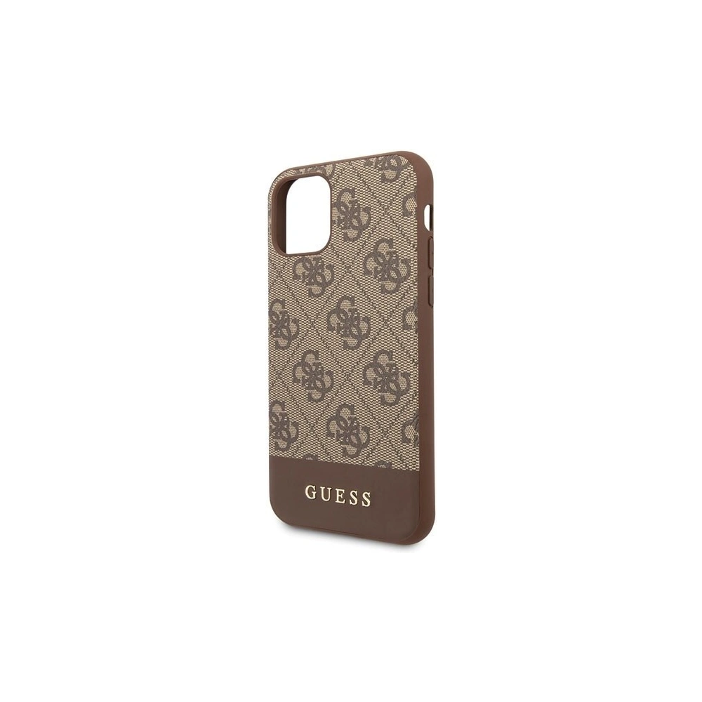 Hurtownia GSM - Etui Guess GUHCN65G4GLBR Apple iPhone 11 Pro Max brązowy/brown hard case 4G Stripe Collection - GUE256BR - {ean13} - Hurt
