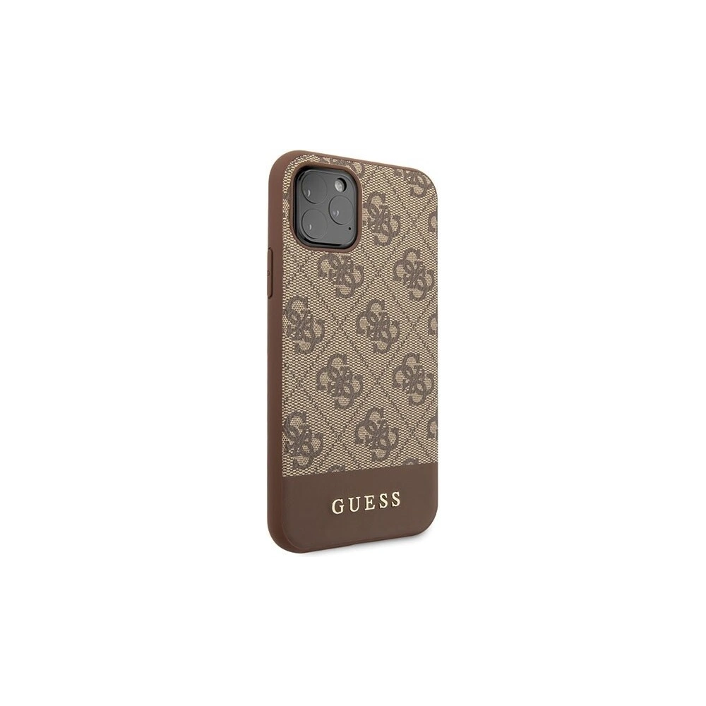 Hurtownia GSM - Etui Guess GUHCN65G4GLBR Apple iPhone 11 Pro Max braun/brown hard case 4G Stripe Collection - GUE256BR - {ean13} - Hurt