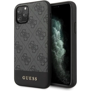Guess GUHCN65G4GLGR iPhone 11 Pro Max grey hard case 4G Stripe Collection