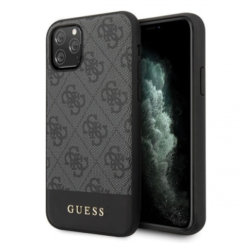 Guess Distributor - 3700740469781 - GUE257GRY - Guess GUHCN65G4GLGR iPhone 11 Pro Max grey hard case 4G Stripe Collection - B2B homescreen