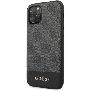 Guess GUHCN65G4GLGR iPhone 11 Pro Max grey hard case 4G Stripe Collection