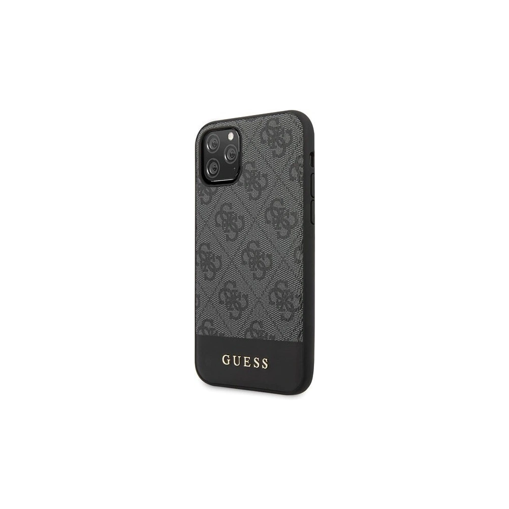 Hurtownia GSM - Etui Guess GUHCN65G4GLGR Apple iPhone 11 Pro Max grau/grey Hartschale 4G Stripe Collection - GUE257GRY - {ean13} - Hurt