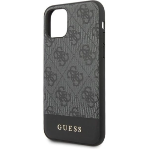 Guess GUHCN65G4GLGR iPhone 11 Pro Max grey hard case 4G Stripe Collection