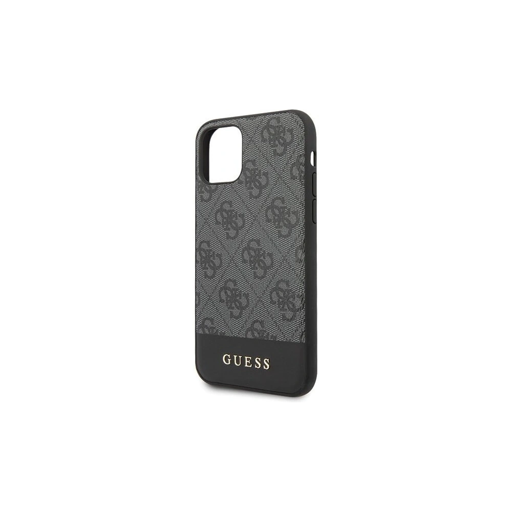 Hurtownia GSM - Etui Guess GUHCN65G4GLGR Apple iPhone 11 Pro Max grau/grey Hartschale 4G Stripe Collection - GUE257GRY - {ean13} - Hurt