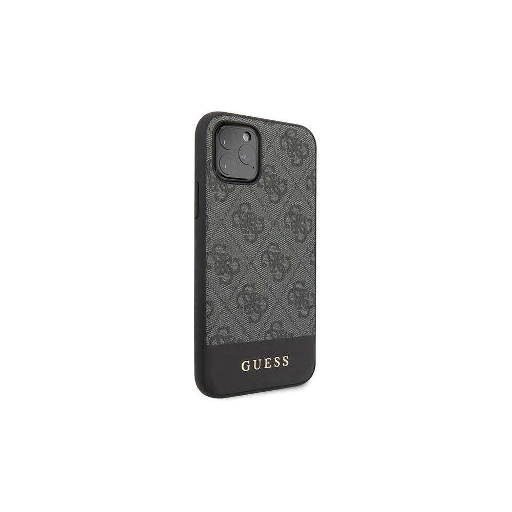 Hurtownia GSM - Etui Guess GUHCN65G4GLGR Apple iPhone 11 Pro Max grau/grey Hartschale 4G Stripe Collection - GUE257GRY - {ean13} - Hurt
