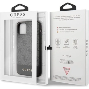 Guess GUHCN65G4GLGR iPhone 11 Pro Max grey hard case 4G Stripe Collection