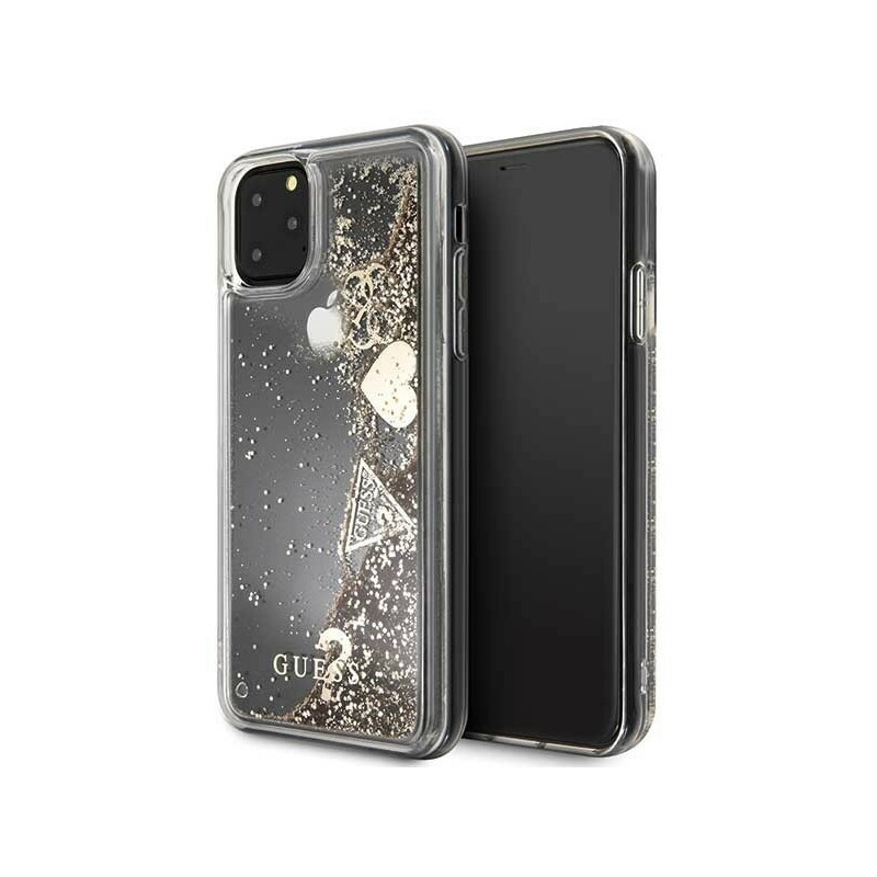 Guess Distributor - 3700740461891 - GUE258GLD - Guess GUHCN65GLHFLGO iPhone 11 Pro Max gold hard case Glitter Hearts - B2B homescreen