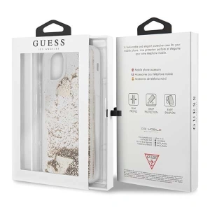 Guess GUHCN65GLHFLGO iPhone 11 Pro Max gold hard case Glitter Hearts