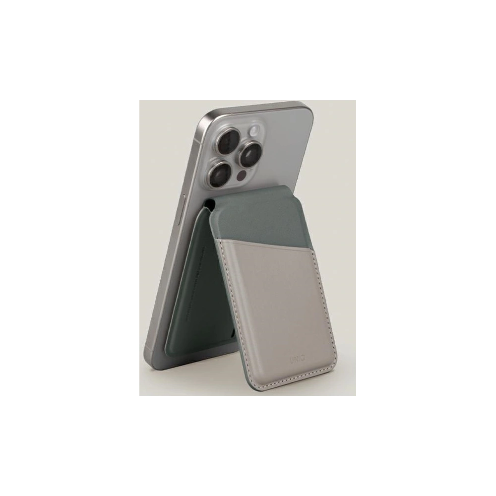 Wholesale UNIQ Lyden DS RFID magnetic wallet with stand function ivory-lichen green - UNIQ1153 - {ean13} - Hurt