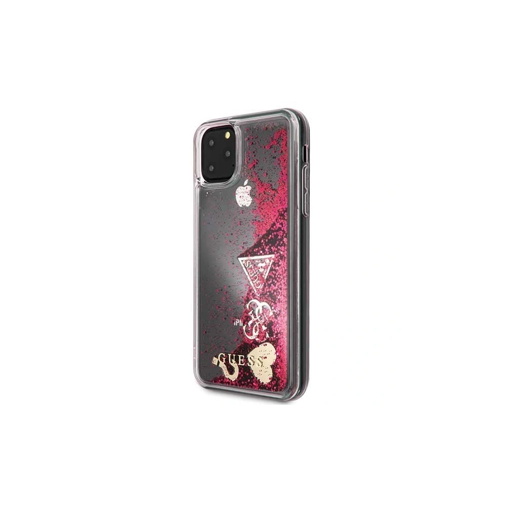 Hurtownia GSM - Etui Guess GUHCN65GLHFLRA Apple iPhone 11 Pro Max raspberry hard case Glitter Hearts - GUE259HEA - {ean13} - Hurt