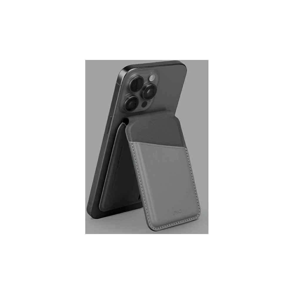 Hurtownia GSM - Magnetická RFID peněženka s funkcí stojánku UNIQ Lyden DS šedo-černá/charcoal grey-black - UNIQ1155 - {ean13} - Hurt