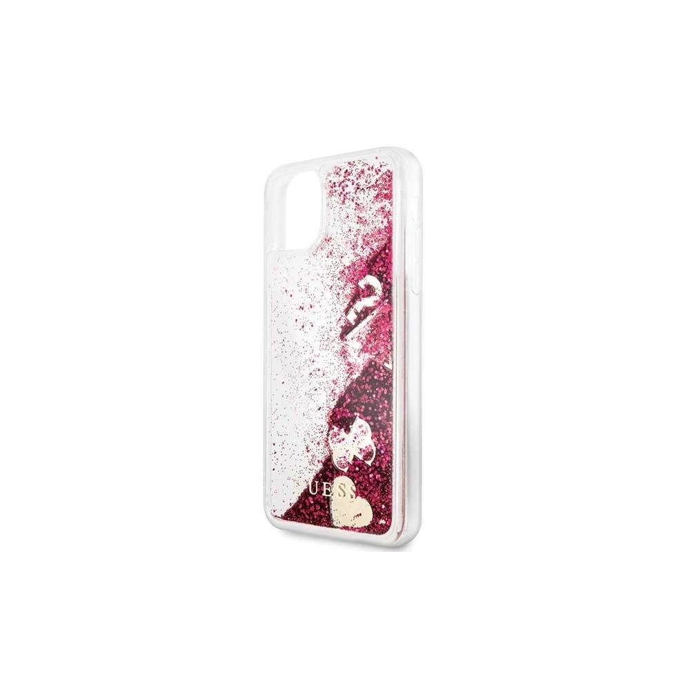 Hurtownia GSM - Etui Guess GUHCN65GLHFLRA Apple iPhone 11 Pro Max raspberry hard case Glitter Hearts - GUE259HEA - {ean13} - Hurt