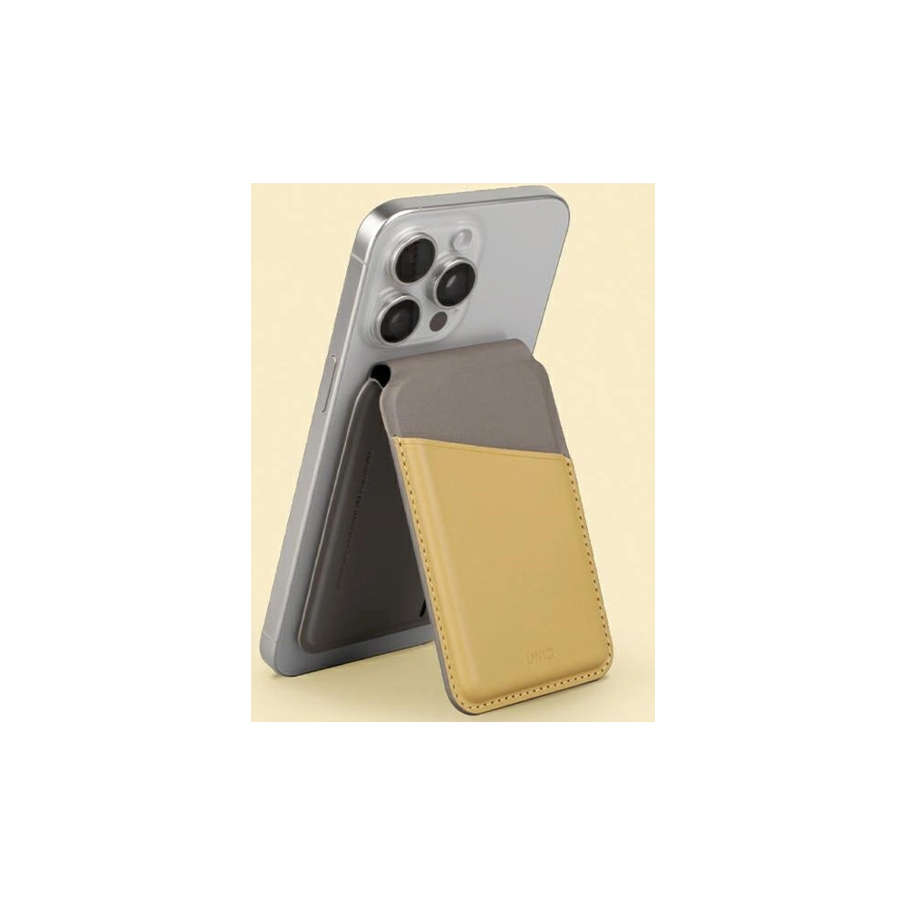 Wholesale UNIQ Lyden DS RFID magnetic wallet with stand function canary yellow-flint grey - UNIQ1156 - {ean13} - Hurt
