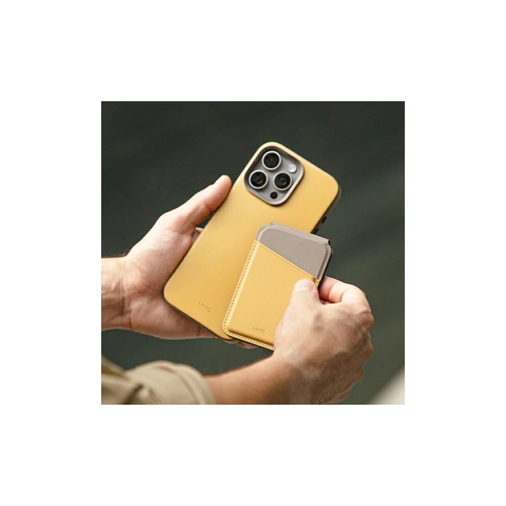 Wholesale UNIQ Lyden DS RFID magnetic wallet with stand function canary yellow-flint grey - UNIQ1156 - {ean13} - Hurt