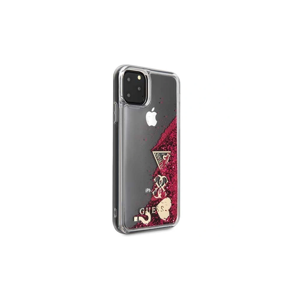 Hurtownia GSM - Etui Guess GUHCN65GLHFLRA Apple iPhone 11 Pro Max raspberry hard case Glitter Hearts - GUE259HEA - {ean13} - Hurt