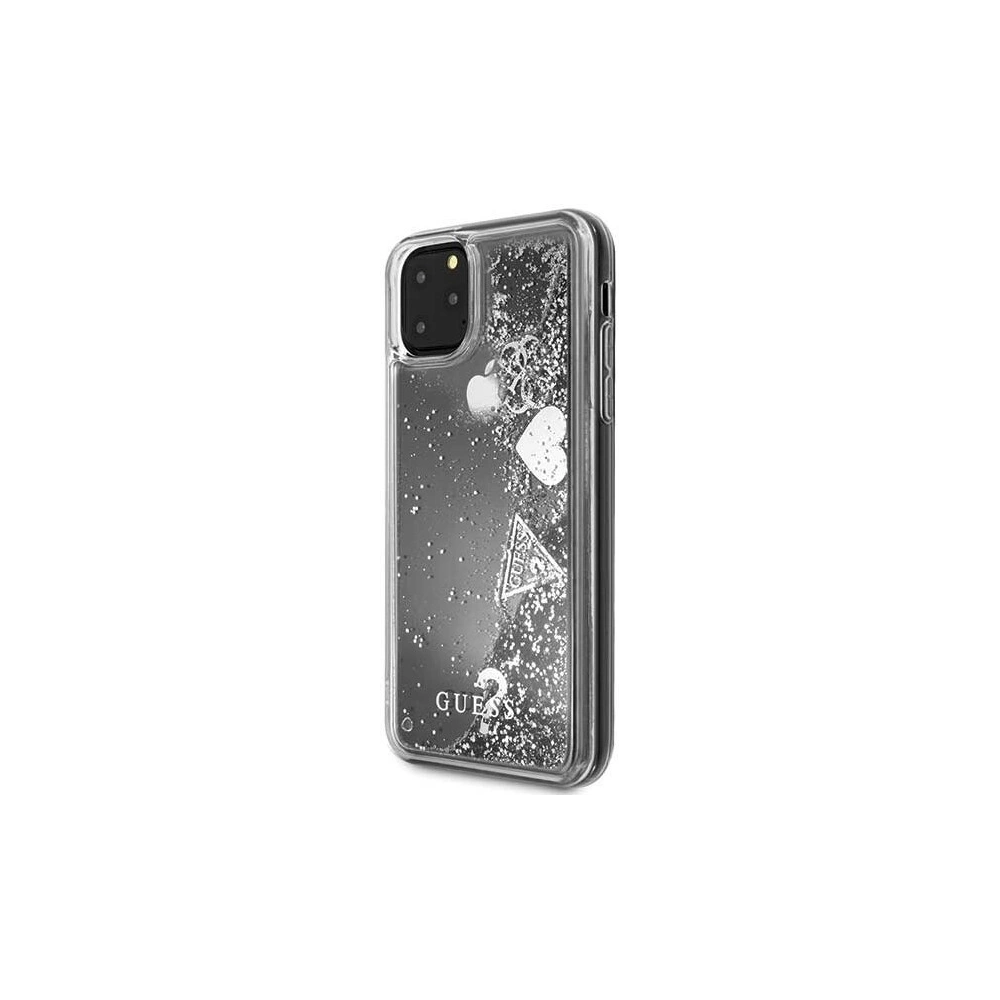Hurtownia GSM - Etui Guess GUHCN65GLHFLSI Apple iPhone 11 Pro Max srebrny/silver hard case Glitter Hearts - GUE260SLV - {ean13} - Hurt
