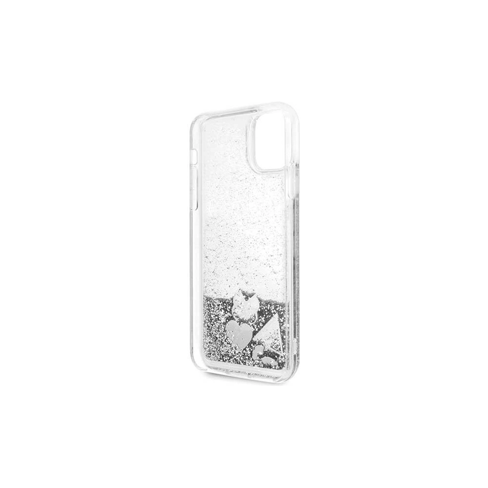 Hurtownia GSM - Etui Guess GUHCN65GLHFLSI Apple iPhone 11 Pro Max srebrny/silver hard case Glitter Hearts - GUE260SLV - {ean13} - Hurt
