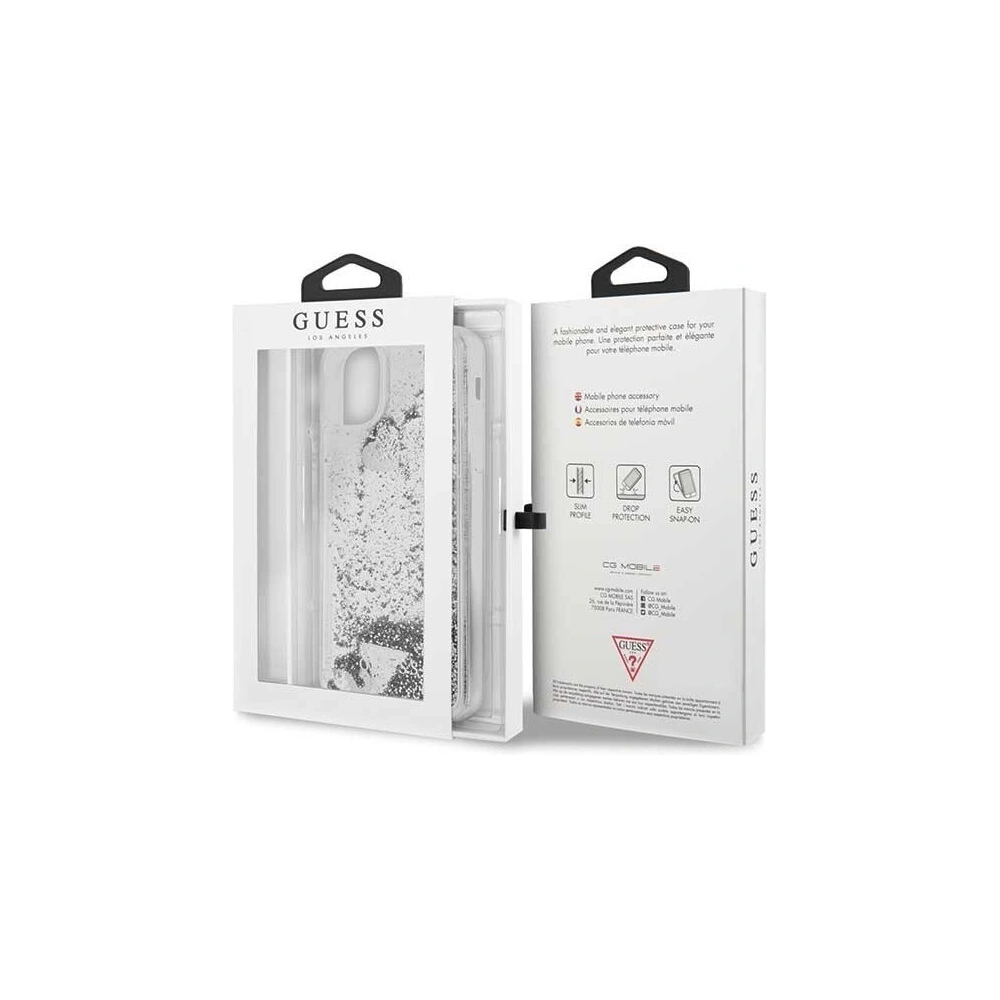 Hurtownia GSM - Etui Guess GUHCN65GLHFLSI Apple iPhone 11 Pro Max srebrny/silver hard case Glitter Hearts - GUE260SLV - {ean13} - Hurt