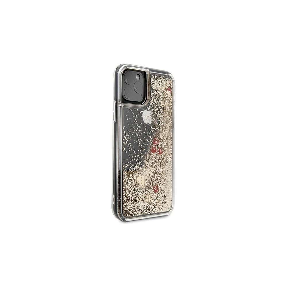 Hurtownia GSM - Etui Guess GUHCN65GLHREGO Apple iPhone 11 Pro Max gold/złoty hard case Liquid Glitter Hearts - GUE261GLD - {ean13} - Hurt
