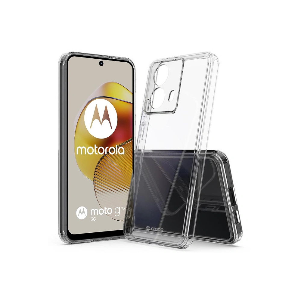 Hurtownia GSM - Etui Crong Crystal Shield Kryt Motorola Moto G73 průhledný - CRG739 - {ean13} - Hurt