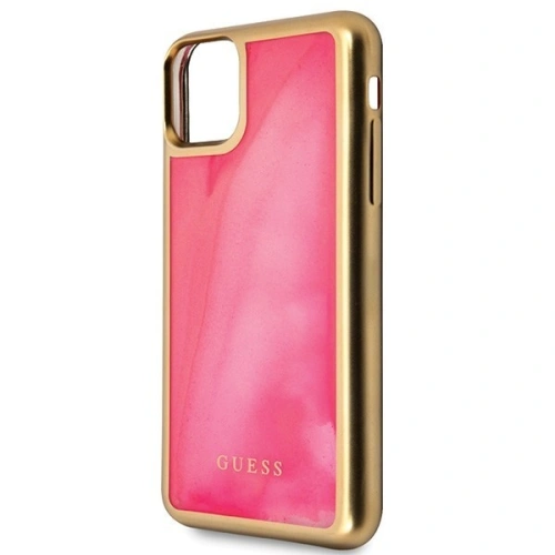 Etui Guess GUHCN65GLTRPI Apple iPhone 11 Pro Max różowy/pink hard case Glow in the Dark Sand Matte