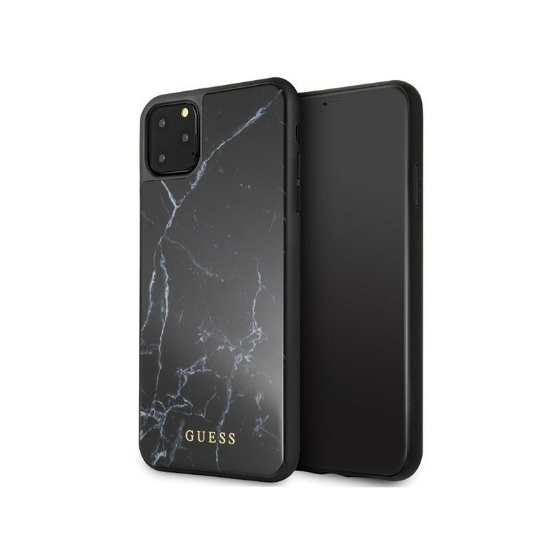 Hurtownia Guess - 3700740461419 - GUE263BLK - Etui Guess GUHCN65HYMABK Apple iPhone 11 Pro Max czarny/black Marble Glass - B2B homescreen