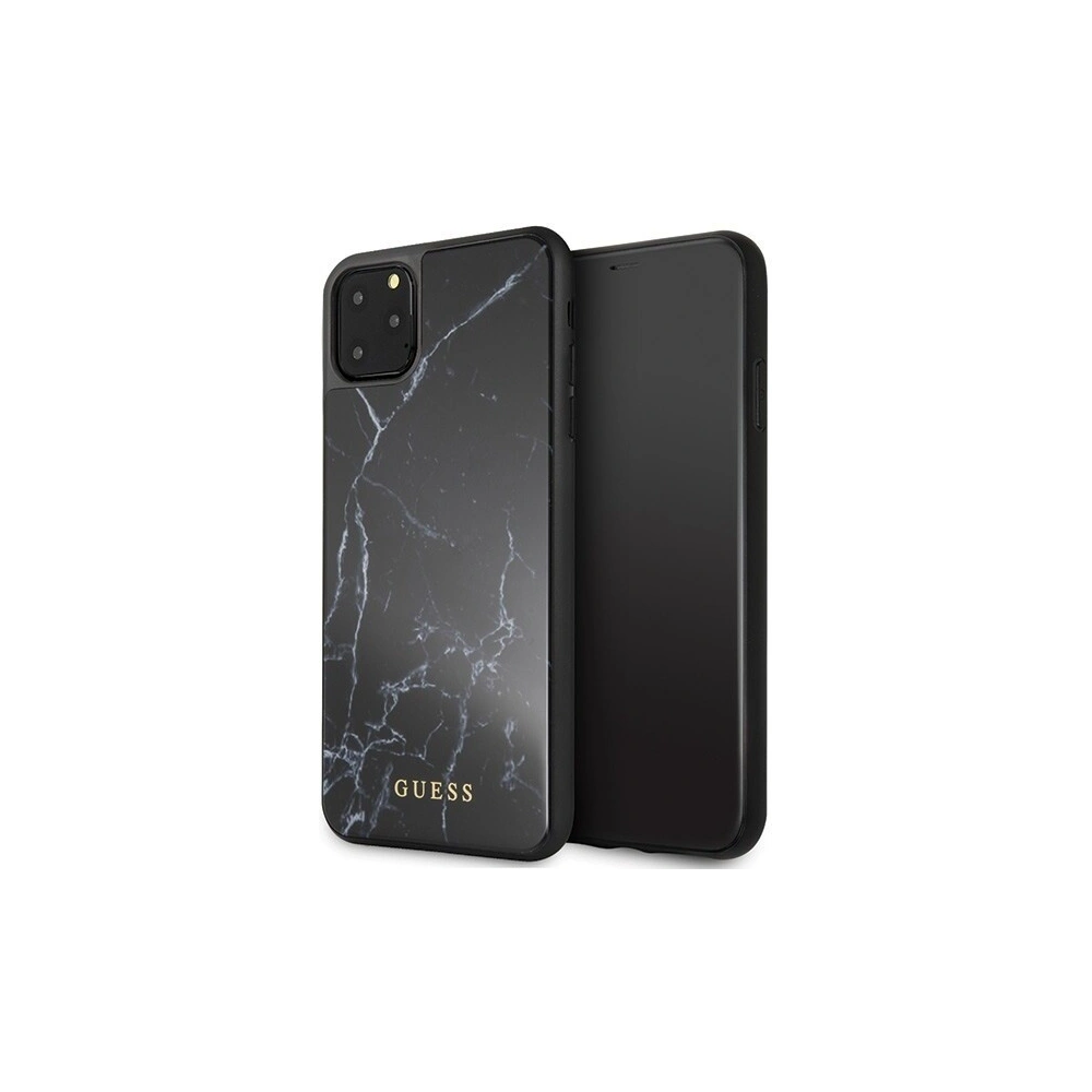 Hurtownia GSM - Etui Guess GUHCN65HYMABK Apple iPhone 11 Pro Max czarny/black Marble Glass - GUE263BLK - {ean13} - Hurt