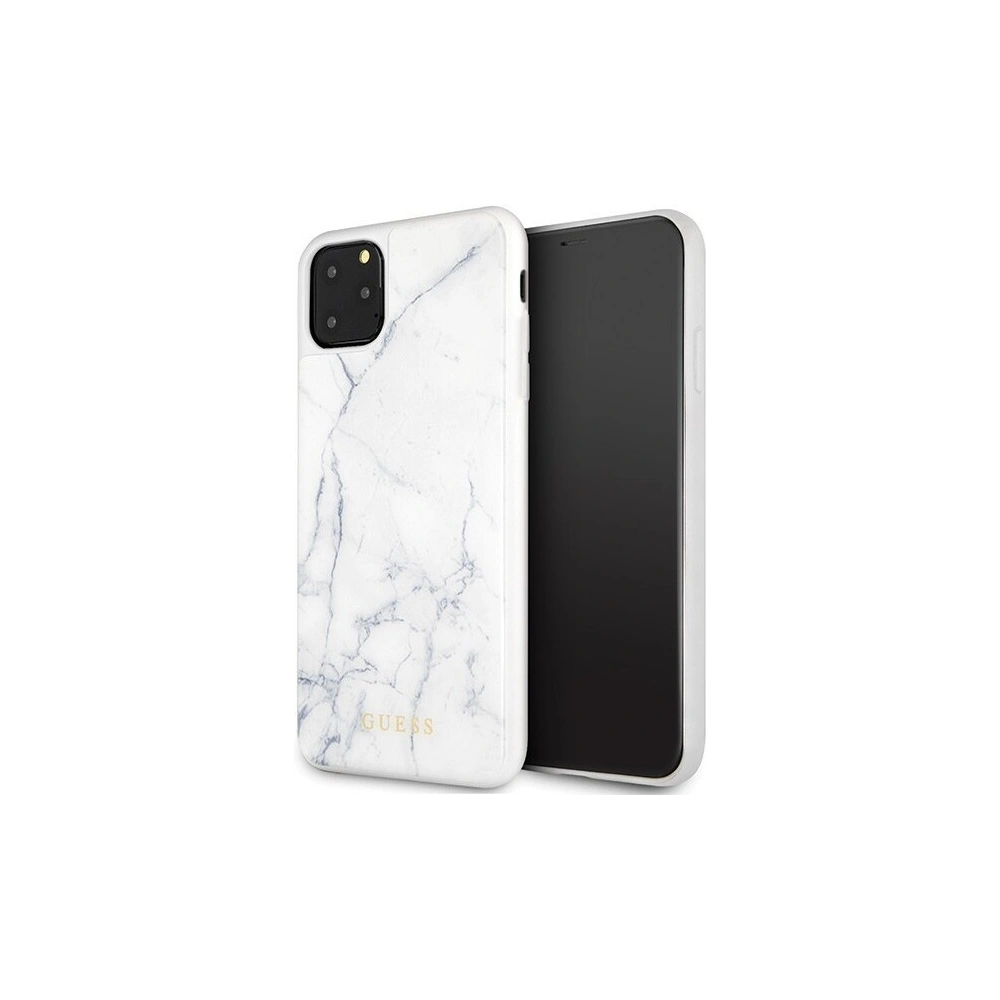 Hurtownia GSM - Etui Guess GUHCN65HYMAWH Apple iPhone 11 Pro Max alb/marmură albă - GUE264WHT - {ean13} - Hurt