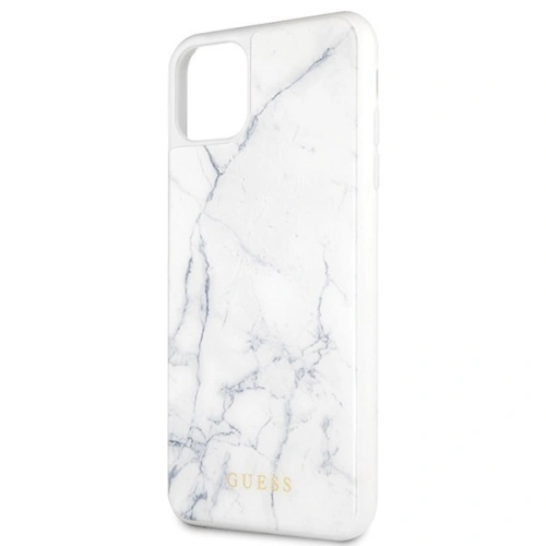 Etui Guess GUHCN65HYMAWH Apple iPhone 11 Pro Max biały/white Marble