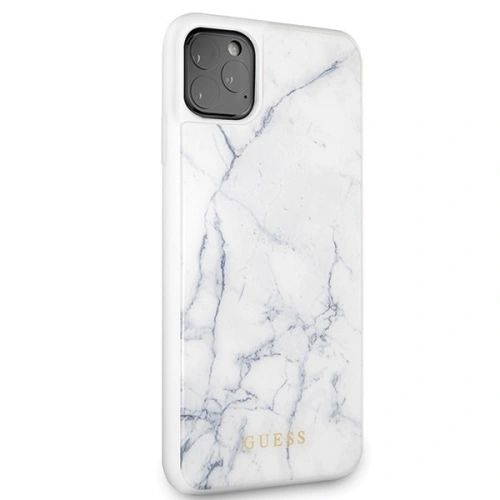 Etui Guess GUHCN65HYMAWH Apple iPhone 11 Pro Max biały/white Marble