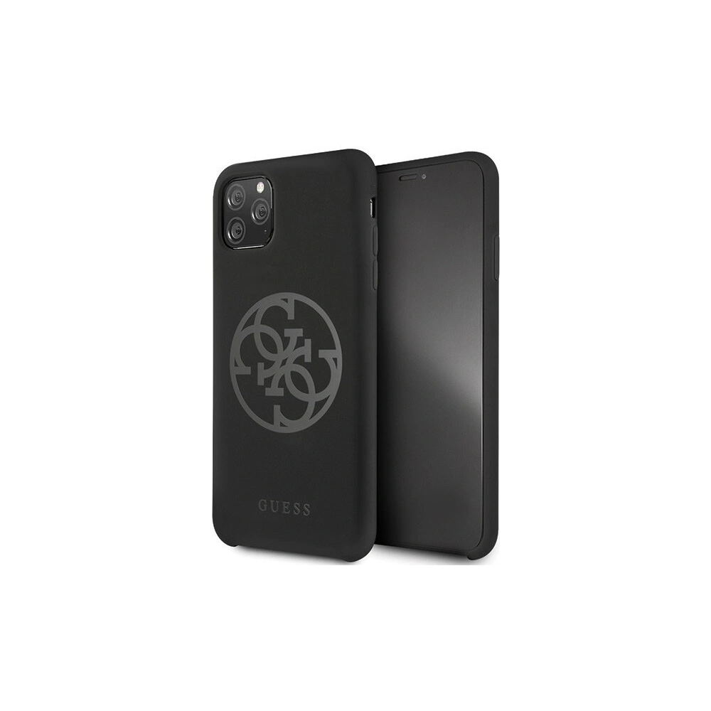 Hurtownia GSM - Etui Guess GUHCN65LS4GBK Apple iPhone 11 Pro Max schwarz/czarny Hartschale Silikon 4G Tone On Tone - GUE269BLK - {ean13} - Hurt