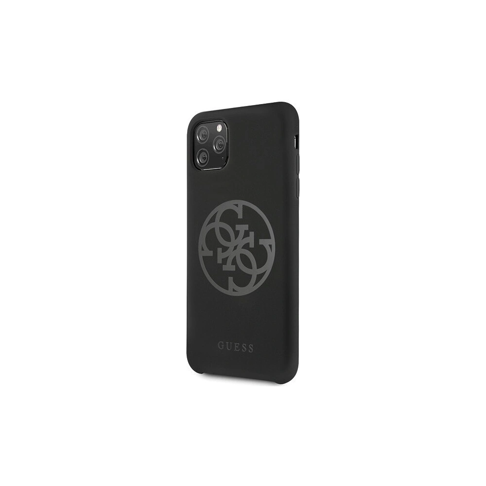 Hurtownia GSM - Etui Guess GUHCN65LS4GBK Apple iPhone 11 Pro Max schwarz/czarny Hartschale Silikon 4G Tone On Tone - GUE269BLK - {ean13} - Hurt
