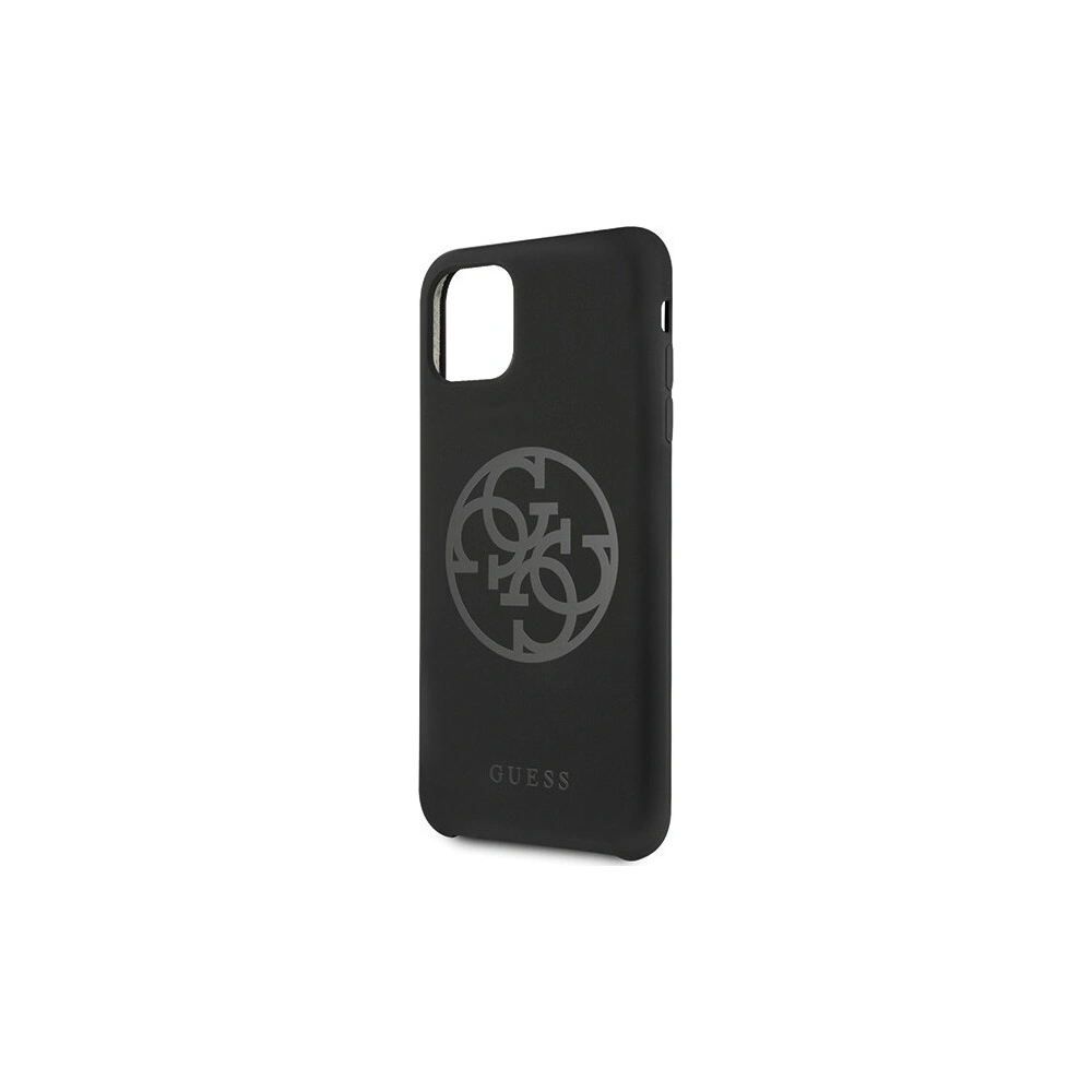Hurtownia GSM - Etui Guess GUHCN65LS4GBK Apple iPhone 11 Pro Max schwarz/czarny Hartschale Silikon 4G Tone On Tone - GUE269BLK - {ean13} - Hurt