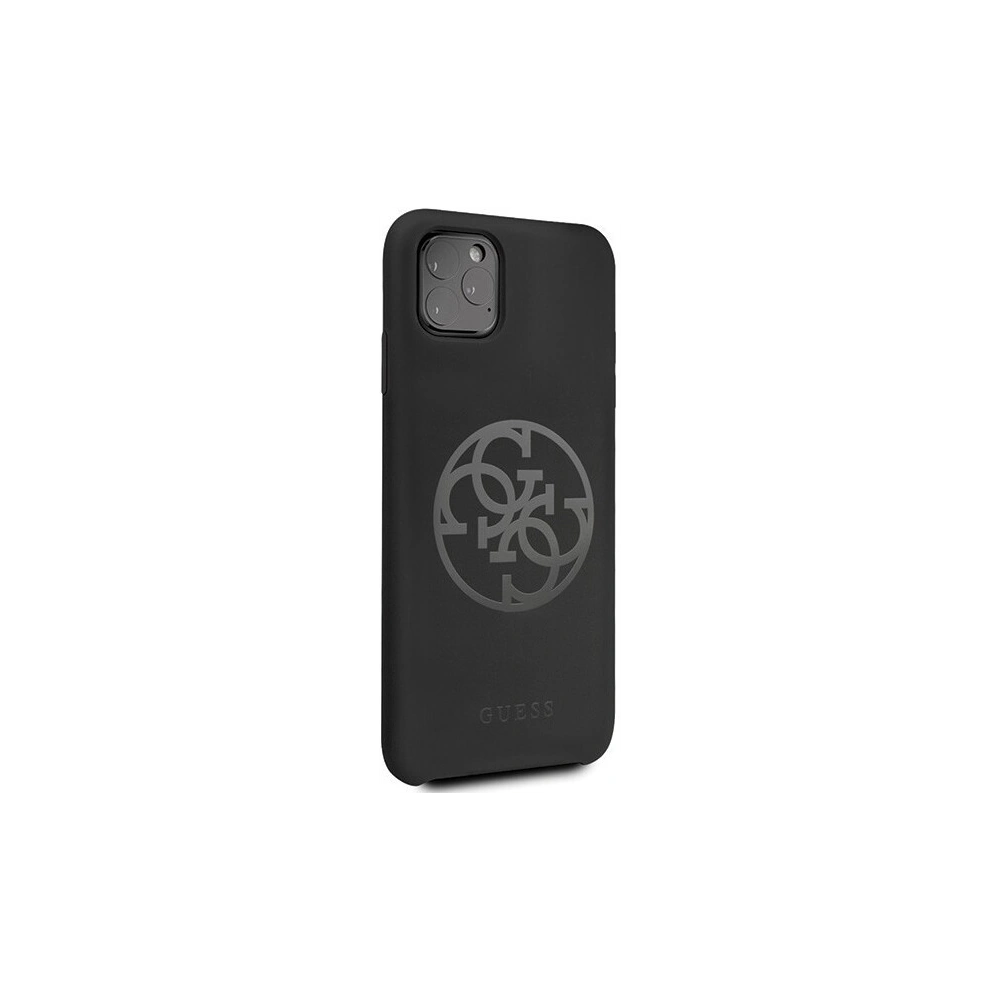 Hurtownia GSM - Etui Guess GUHCN65LS4GBK Apple iPhone 11 Pro Max schwarz/czarny Hartschale Silikon 4G Tone On Tone - GUE269BLK - {ean13} - Hurt