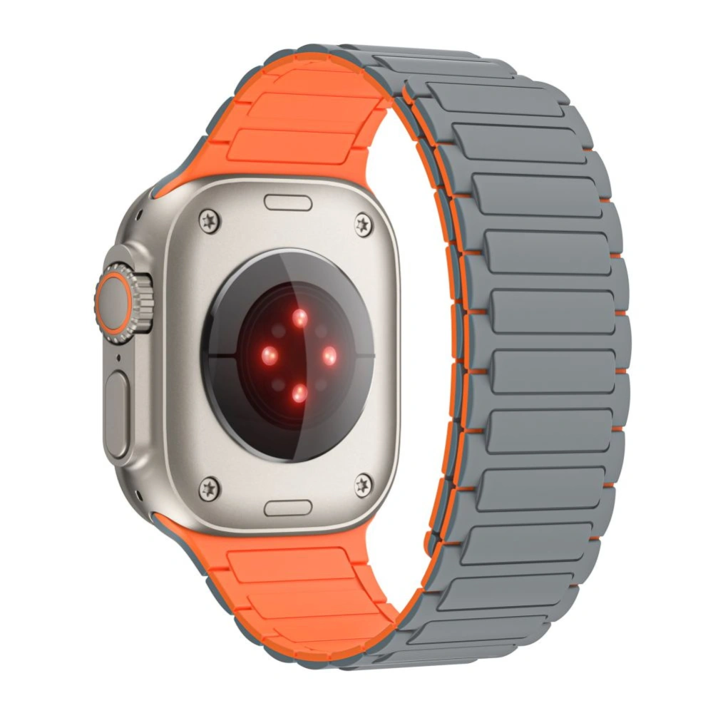 Hurtownia GSM - Pasek Tech-Protect IconBand Magnetic Apple Watch 4/5/6/7/8/9/SE/Ultra 42/44/45/49mm titán/narancs - THP2815 - {ean13} - Hurt