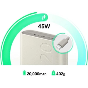 Hurtownia GSM - Powerbank Samsung EB-P4520XU 20000mAh 45W 3xUSB-C beżowy/beige - SMG1107 - {ean13} - Hurt