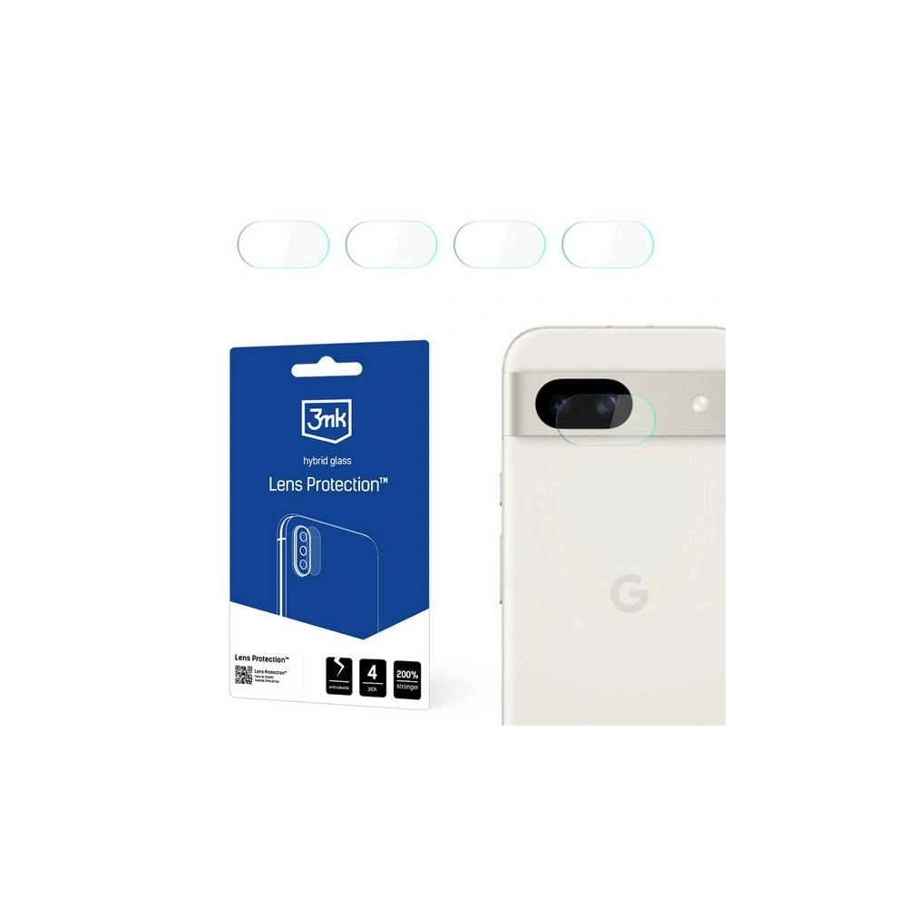 Hurtownia GSM - Szkło hybrydowe na obiektyw aparatu 3MK Lens Protect Google Pixel 8A 5G [4 PACK] - 3MK5989 - {ean13} - Hurt
