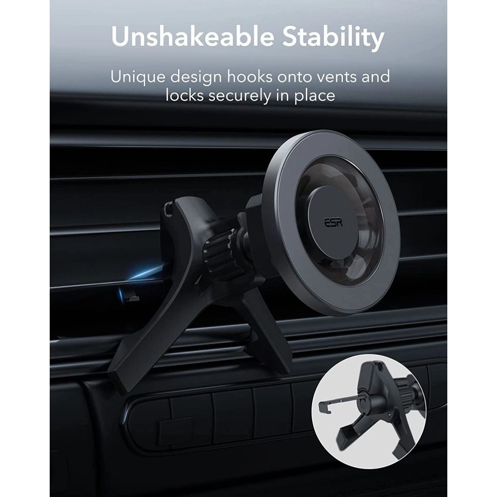 Wholesale [OUTLET] ESR Halolock Magnetic MagSafe Vent Car Mount Metallic Grey - OT-643 - {ean13} - Hurt