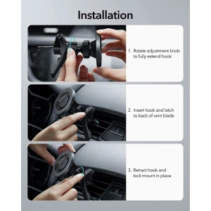 Hurtownia GSM - [OUTLET] Suport auto ESR Halolock Magnetic MagSafe Vent Car Mount Gri Metalic - OT-643 - {ean13} - Hurt