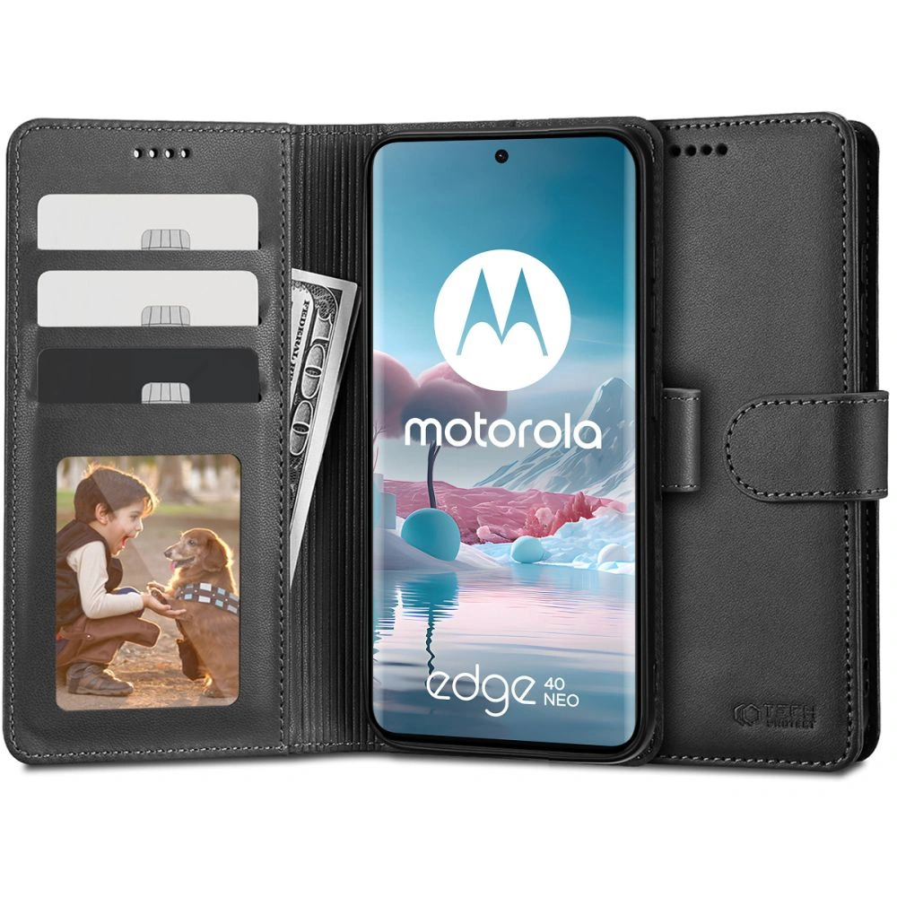 Hurtownia GSM - [OUTLET] Tech-protect Wallet Case für Motorola Edge 40 Neo Schwarz - OT-647 - {ean13} - Hurt